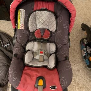 Keyfit 30 car seat cover gray and red